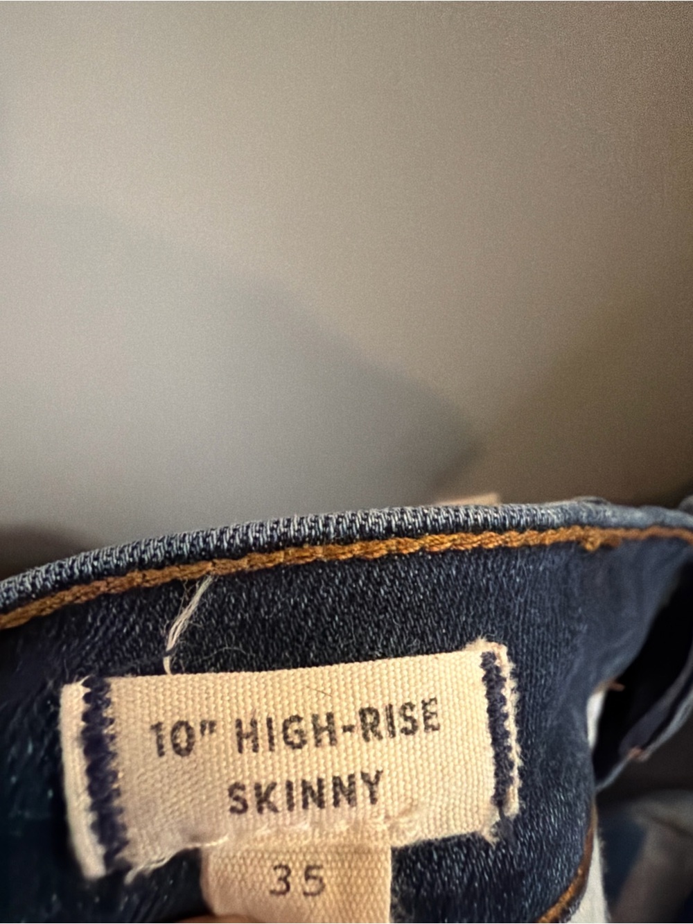 Madewell 10” High Rise Skinny Jeans Women’s Plus Size 35 Dark Wash Stretch - Picture 5 of 9